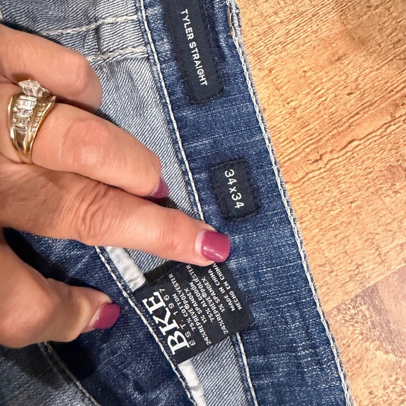 Buckle BKE Tyler Mens Straight Blue Jeans Size 34/34 - Picture 4 of 4